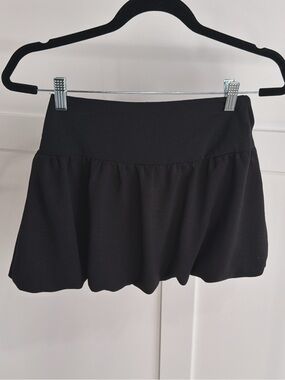 Monteau Black Circle Skater Mini Skirt
